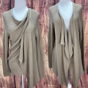 Sonoma knit crochet open front long sleeve cardigan light sweater